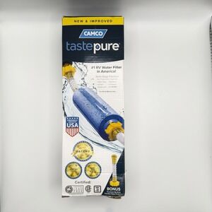 CAMCO 40043 Tastepure Water Filter with Flexible Hose Protector RV Trailer
